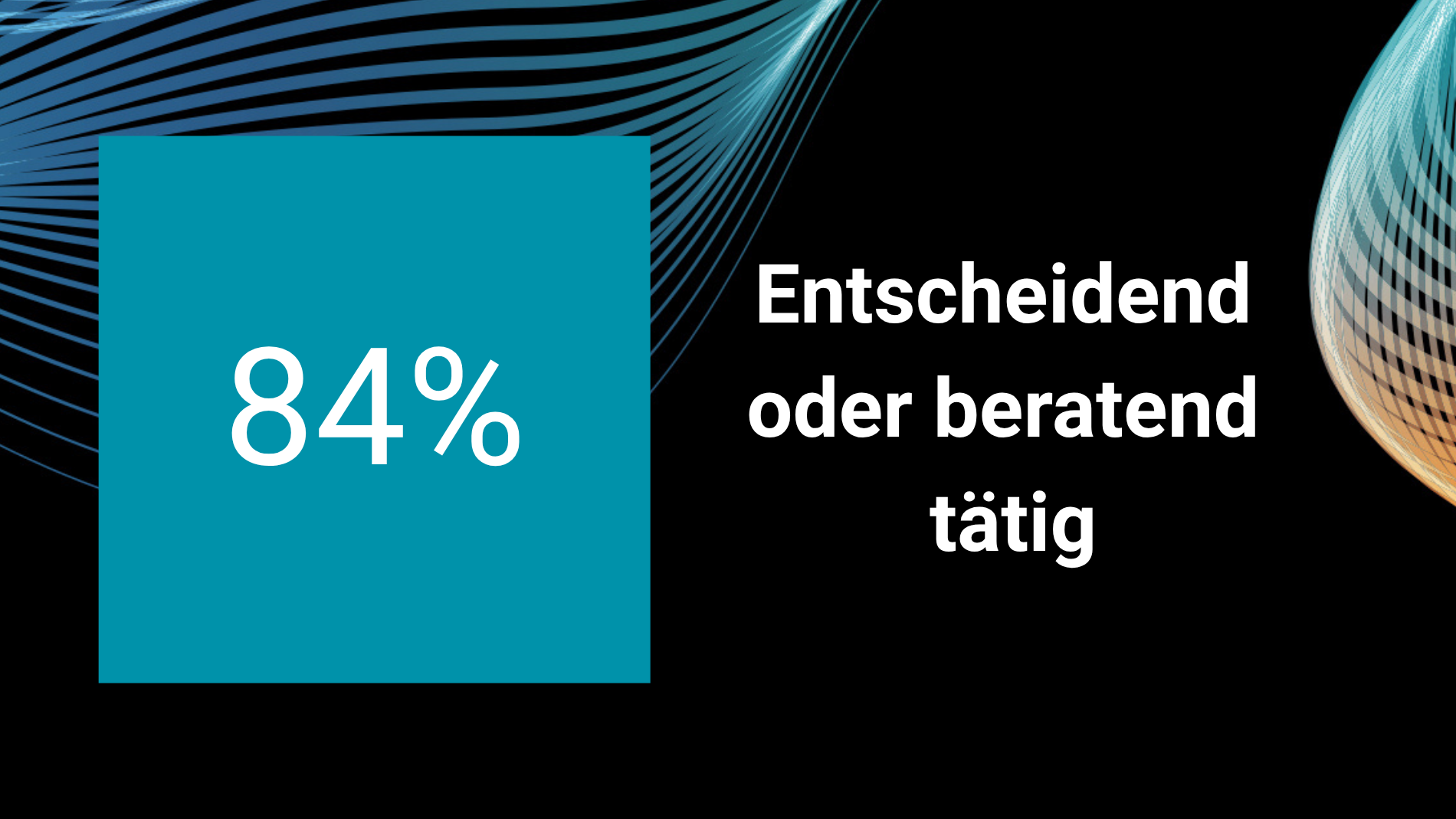EMV: Entscheidend oder beratend tätig = 84%